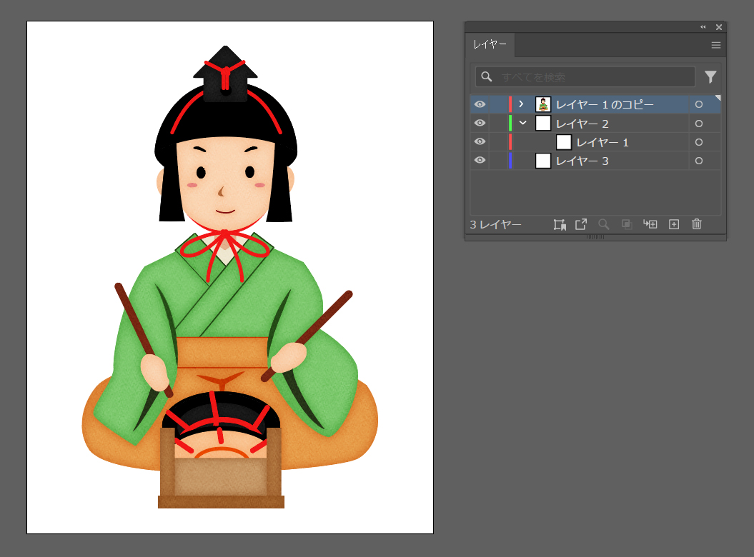 【Illustrator】フチを濃くする水彩風表現（12）
